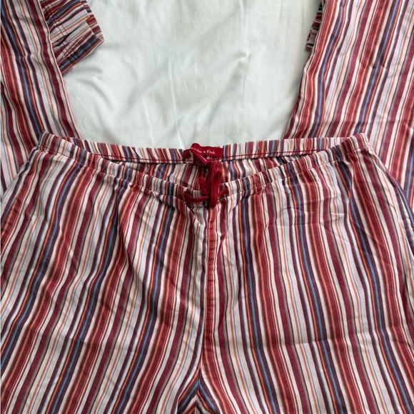 Vintage Abercrombie & Fitch Red and Pink Pajama: holidays, cozy, Christmas - Picture 2 of 5